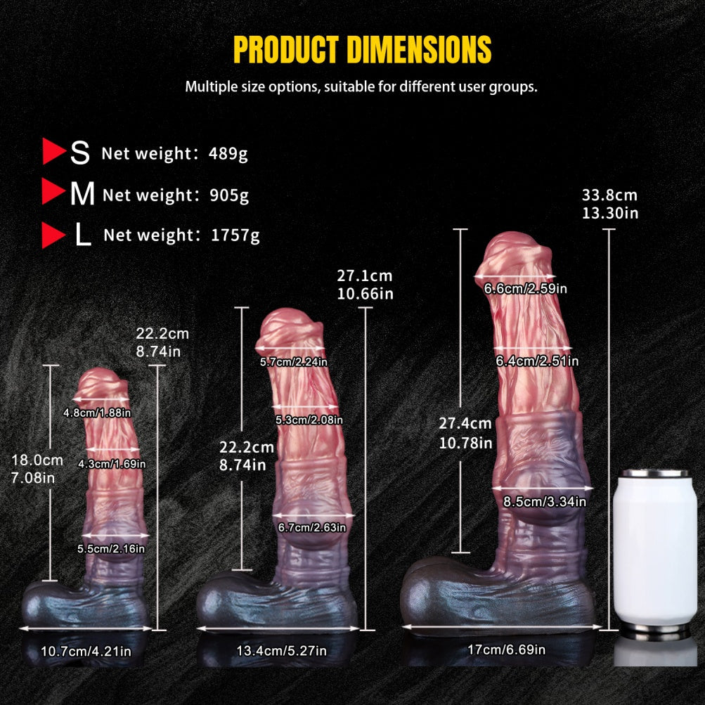Muscle Horse Dildo with Knot | Dual-Layer Platinum Silicone | Domlust