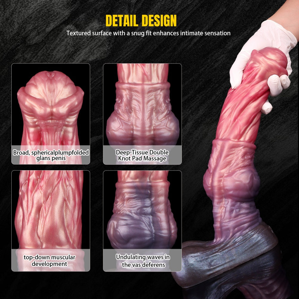 Muscle Horse Dildo with Knot | Dual-Layer Platinum Silicone | Domlust