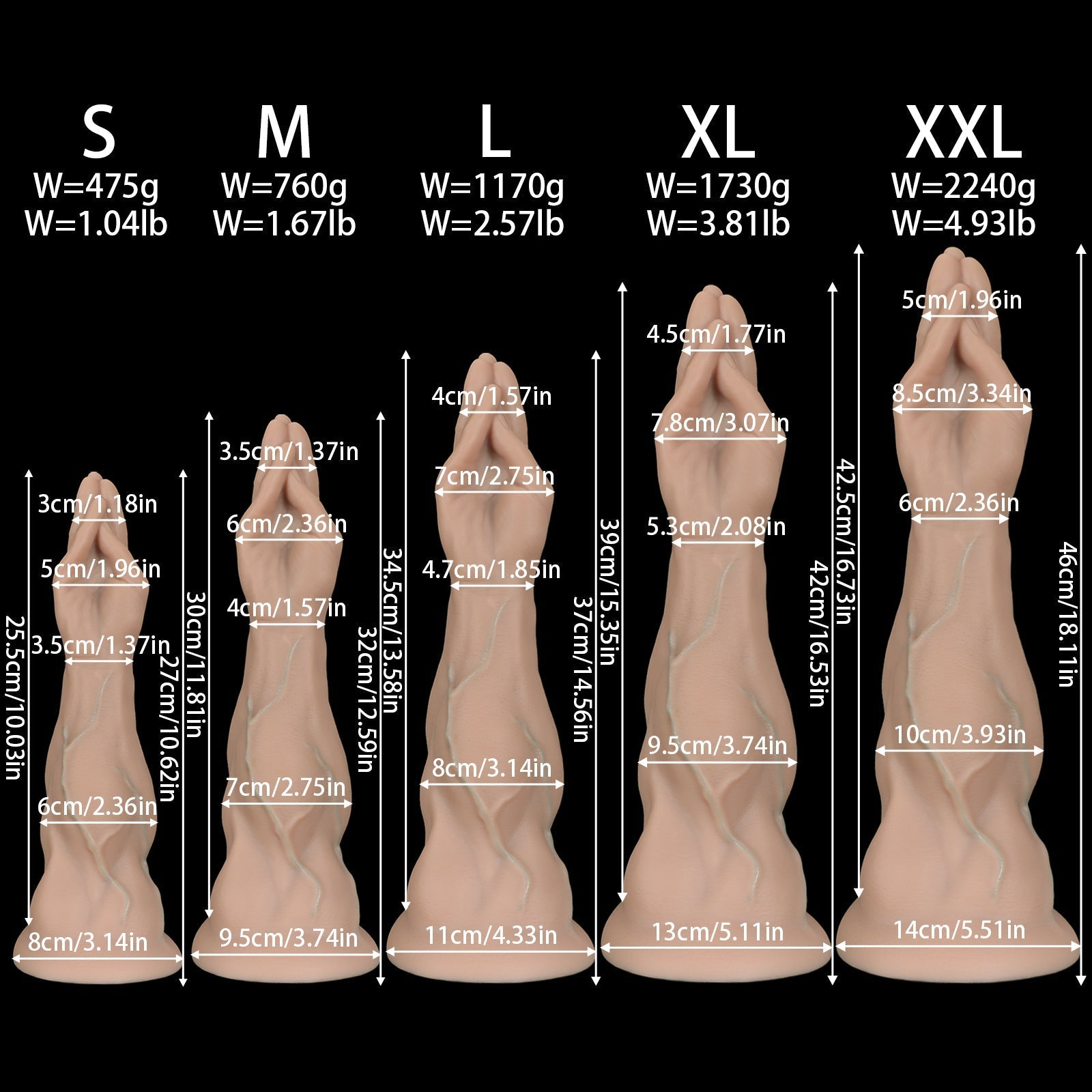Giant Realistic Monster Phallus - Multi - Size Veined Silicone Pleasure Toy - Tarisss Sex Toy Store