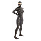 Glossy Latex Full Body Catsuit with Hood Tight Fetish Bodysuit Costume - Tarisss Sex Toy Store