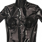 Glossy Latex Full Body Catsuit with Hood Tight Fetish Bodysuit Costume - Tarisss Sex Toy Store