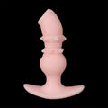 Glow - in - the - Dark Dual Ring Textured Anal Plug with Spiked Surface - Tarisss Sex Toy Store