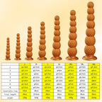 Gold Spiked Bead Anal Plug Extra Thick Textured Butt Plug Dildo - Tarisss Sex Toy Store