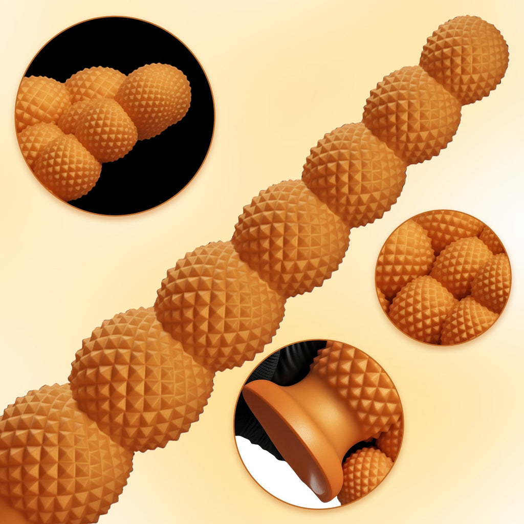 Gold Spiked Bead Anal Plug Extra Thick Textured Butt Plug Dildo - Tarisss Sex Toy Store