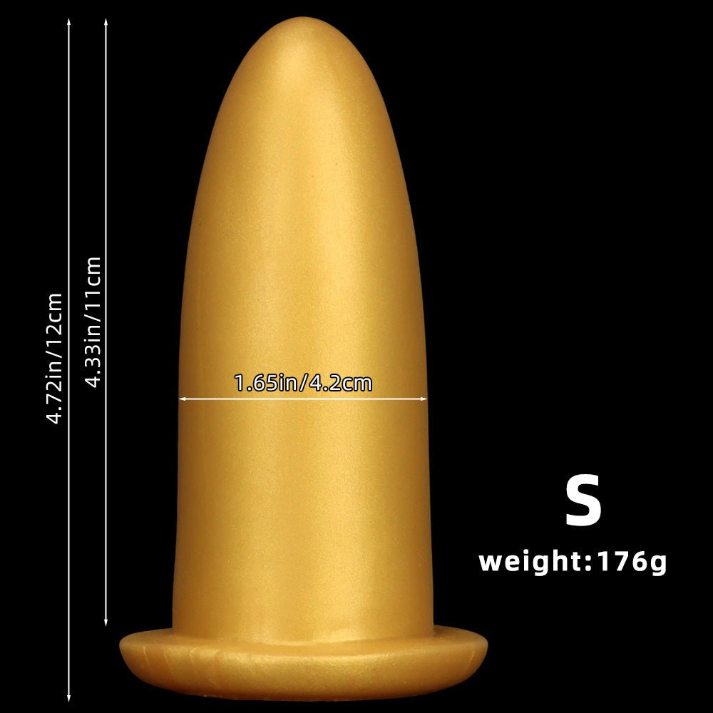 Gold Titan Anal Dildo Plug – 4 Sizes (S - XL) - Tarisss Sex Toy Store