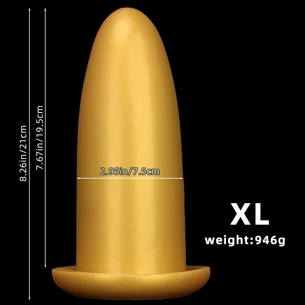 Gold Titan Anal Dildo Plug – 4 Sizes (S - XL) - Tarisss Sex Toy Store