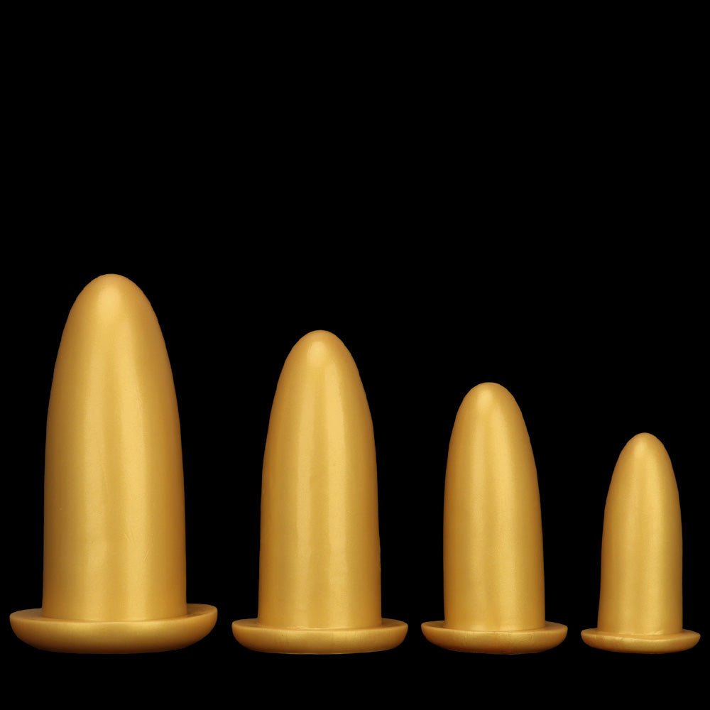 Gold Titan Anal Dildo Plug – 4 Sizes (S - XL) - Tarisss Sex Toy Store
