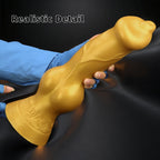 Gold Titan Huge Realistic Dildo – 14.76” / 37.5cm Giant Silicone with Suction Base - Tarisss Sex Toy Store