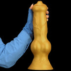 Gold Titan Huge Realistic Dildo – 14.76” / 37.5cm Giant Silicone with Suction Base - Tarisss Sex Toy Store