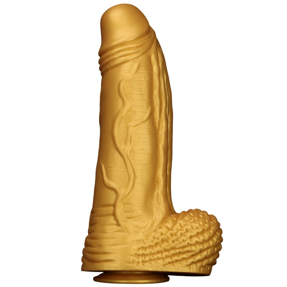 Gold Titan XL Realistic Dildo – 15.3” Silicone Giant with Suction Base - Tarisss Sex Toy Store