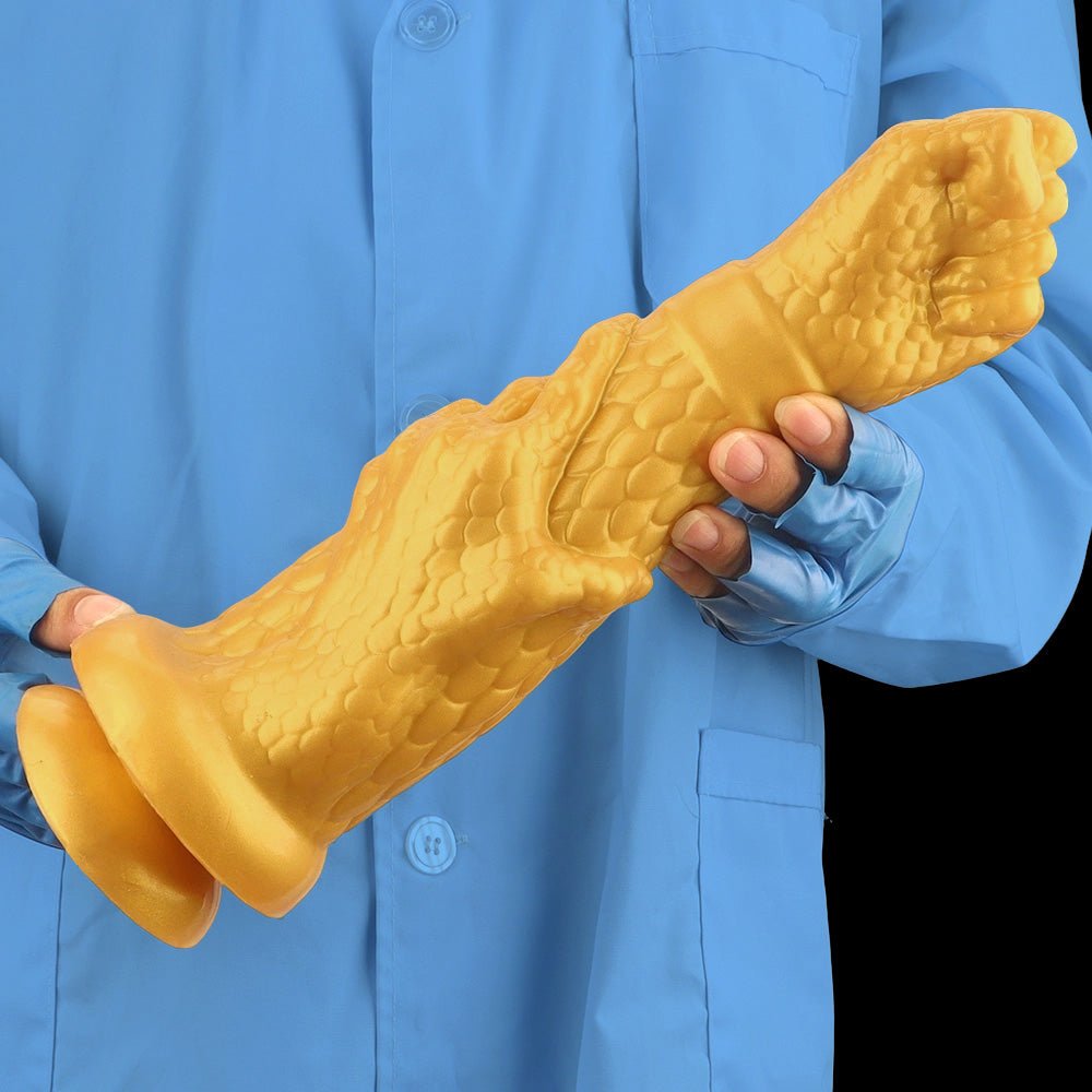 Golden Dragon Claw Fantasy Dildo – 13" Giant Silicone Fantasy Toy with Suction Base - Tarisss Sex Toy Store