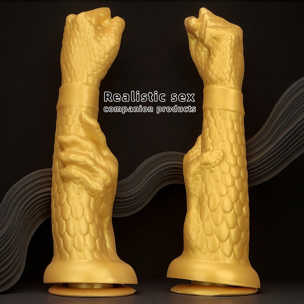 Golden Dragon Claw Fantasy Dildo – 13" Giant Silicone Fantasy Toy with Suction Base - Tarisss Sex Toy Store