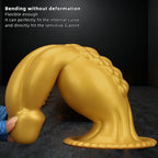 Golden Leviathan Fantasy Dildo – 13.3" Giant Silicone Toy with Suction Base - Tarisss Sex Toy Store