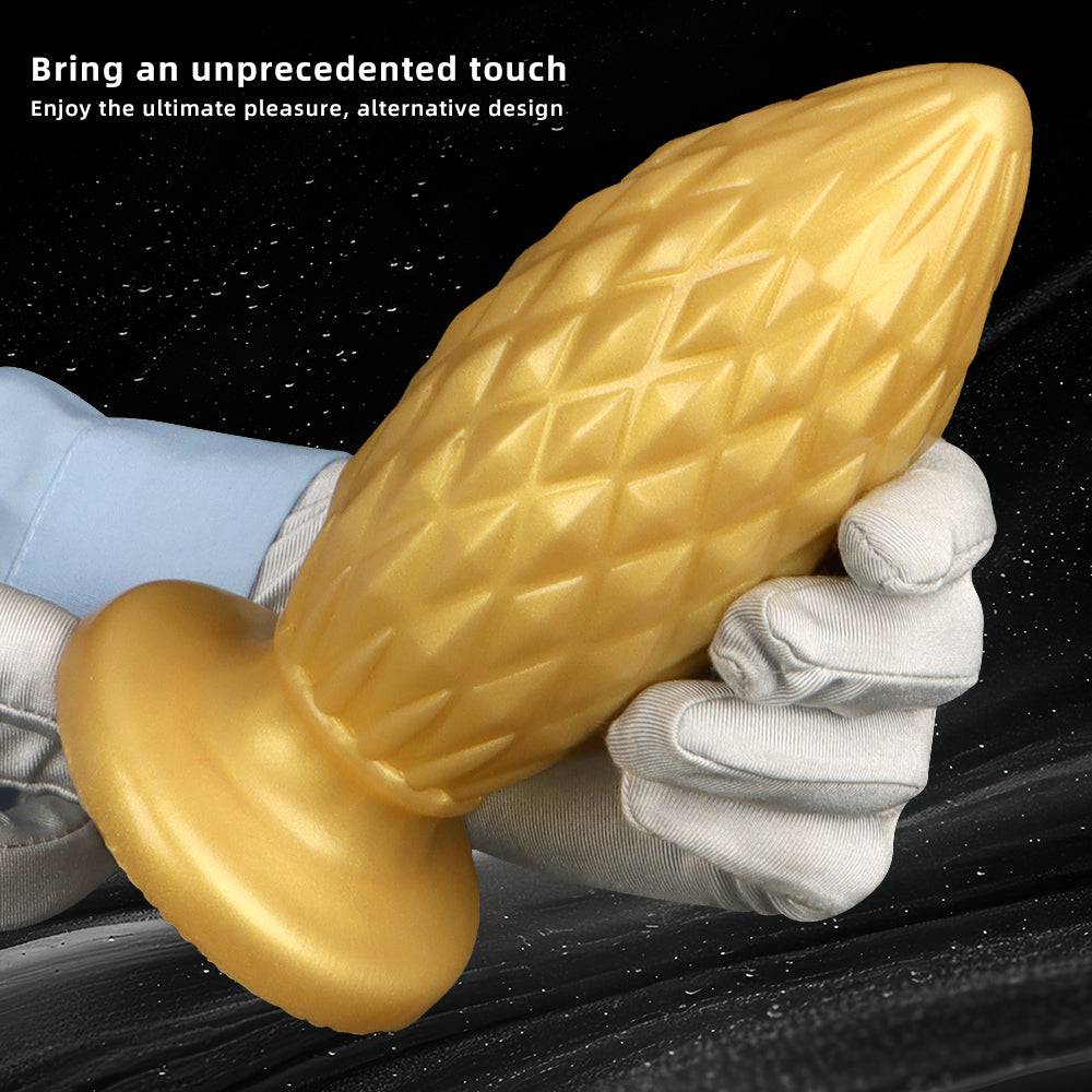 Golden Outlet 7 Inch Thick Silicone Butt Plug - Tarisss Sex Toy Store