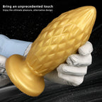 Golden Outlet 7 Inch Thick Silicone Butt Plug - Tarisss Sex Toy Store