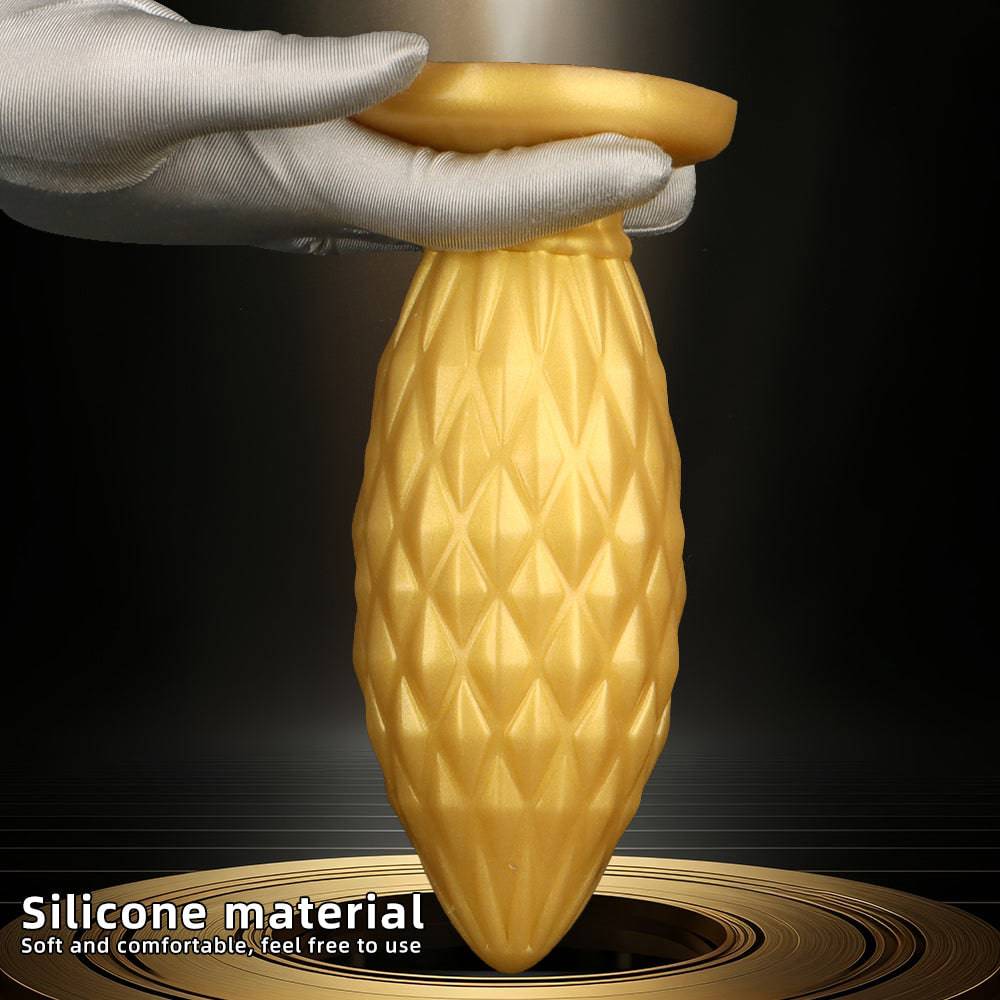 Golden Outlet 7 Inch Thick Silicone Butt Plug - Tarisss Sex Toy Store
