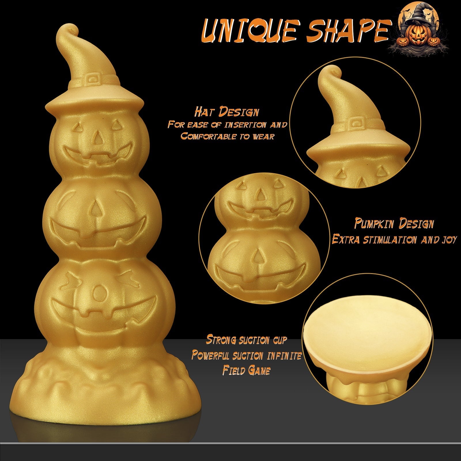 Golden Spiral Silicone Anal Plug（Get Ready for Your Halloween Party） - Tarisss Sex Toy Store