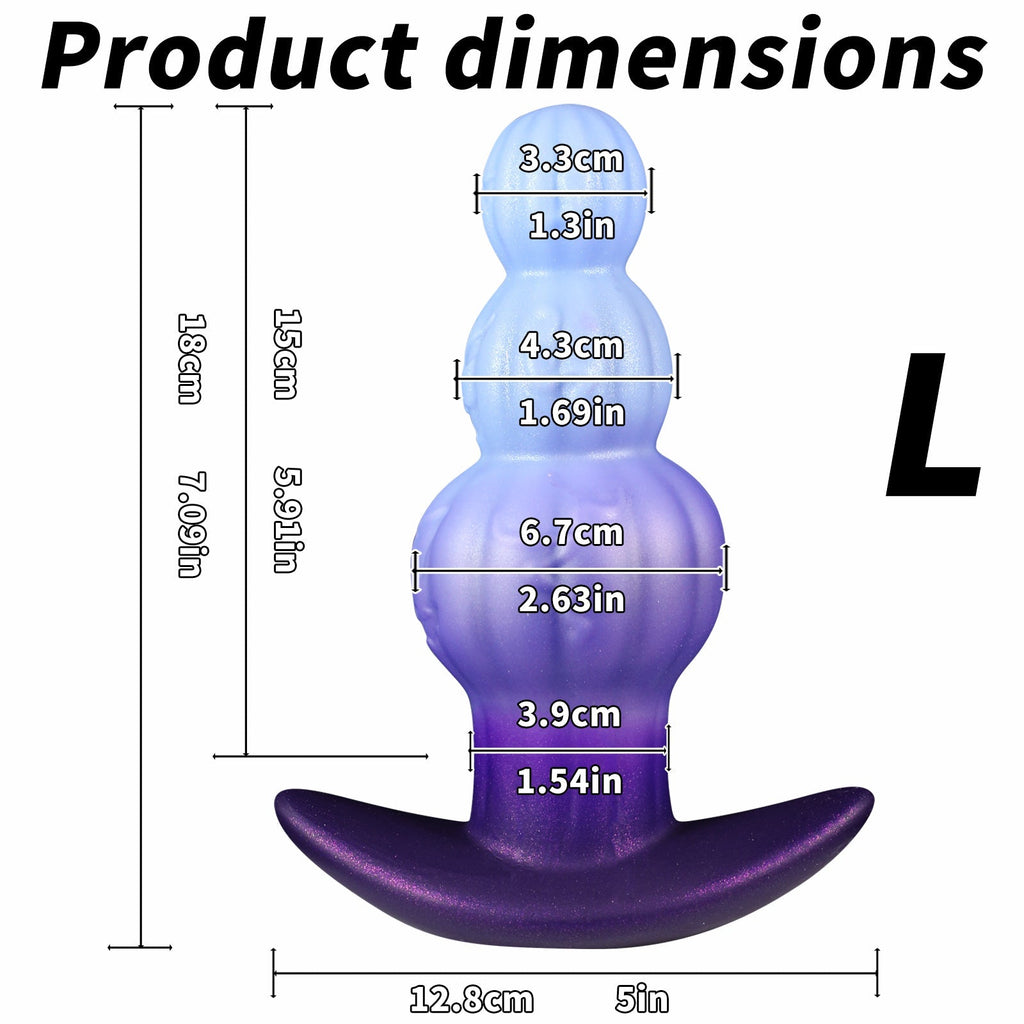 Gradient Silicone Prostate Massager Plug - Tarisss Sex Toy Store