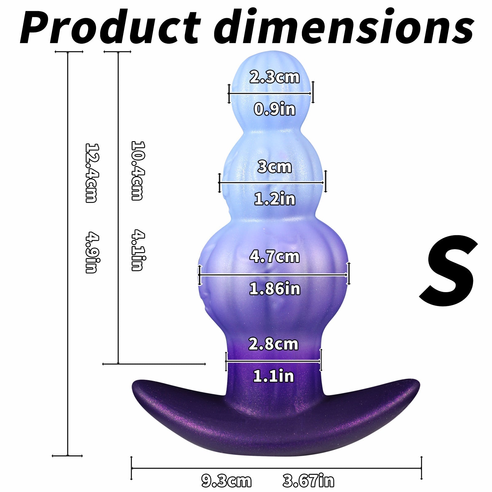 Gradient Silicone Prostate Massager Plug - Tarisss Sex Toy Store