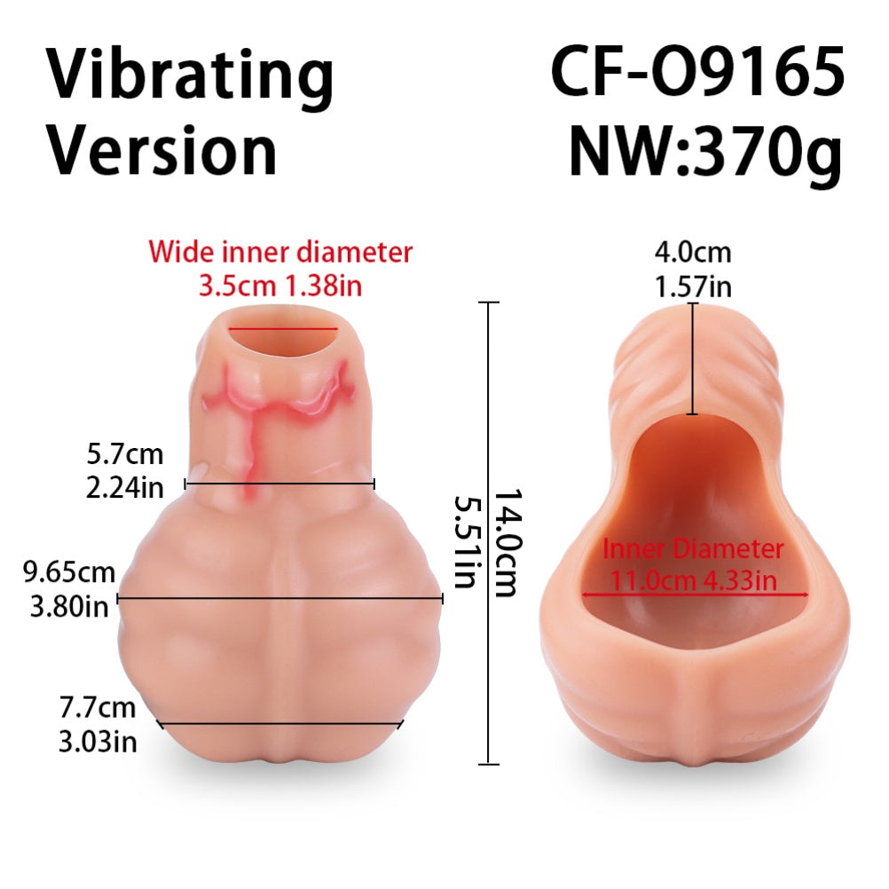 Thickening & Enlargement Wearable Penis Ball Stretcher – Realistic Skin-Feel Restrictive Enhancement Toy