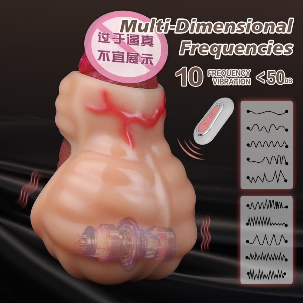 Thickening & Enlargement Wearable Penis Ball Stretcher – Realistic Skin-Feel Restrictive Enhancement Toy