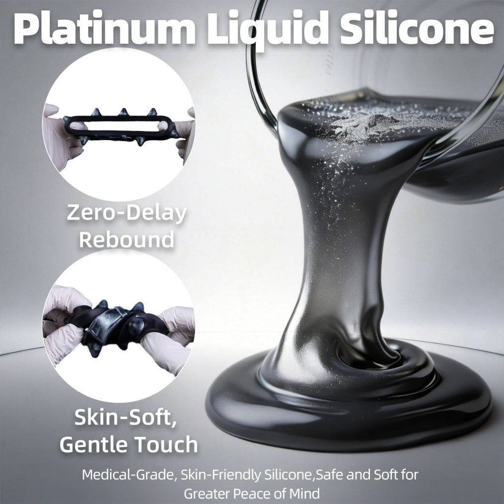 Wolf-Fang Cock Ring Set – Premium Platinum Silicone | 4 Sizes | Dark Series