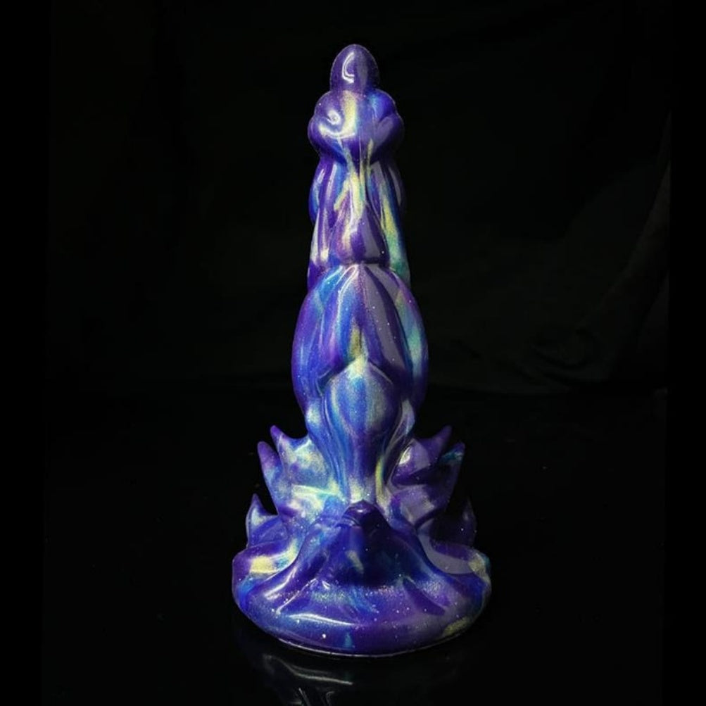 Domlust Alien Xenomorph Fantasy Dildo – Platinum Silicone Tapered Monster Suction Cup Sex Toy