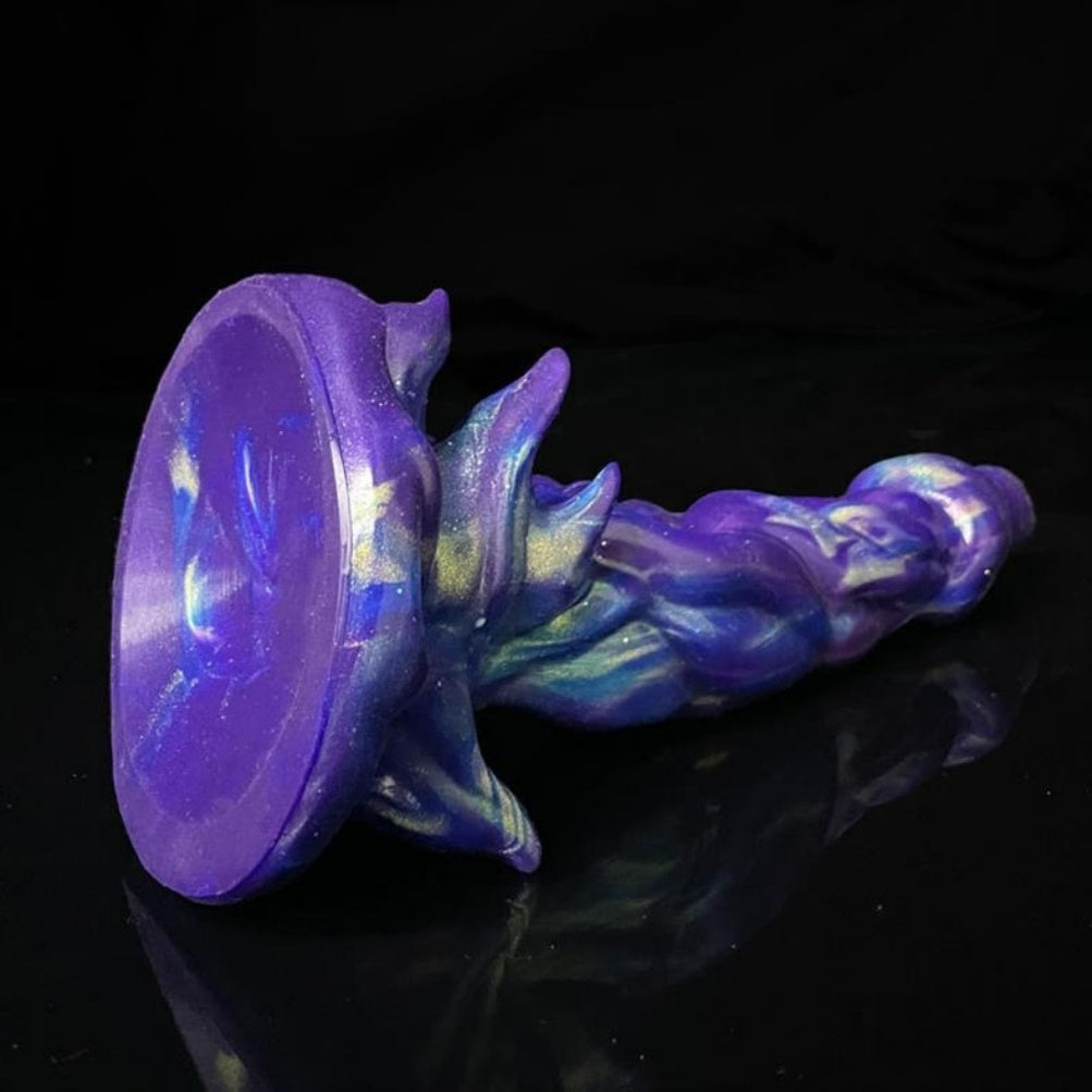 Domlust Alien Xenomorph Fantasy Dildo – Platinum Silicone Tapered Monster Suction Cup Sex Toy