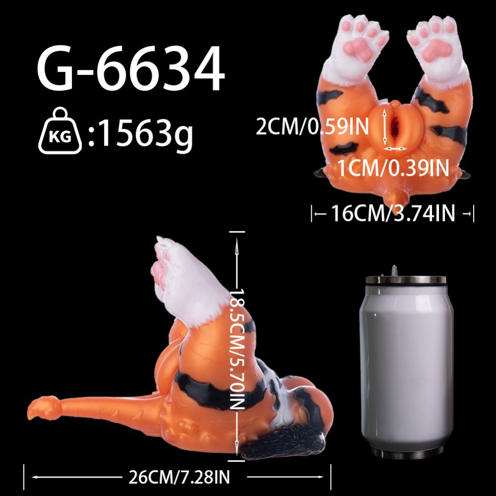 Fantasy Torso & Hip Silicone Sex Doll - King of Beasts Tiger Pocket Pussy Sex Toys for Men