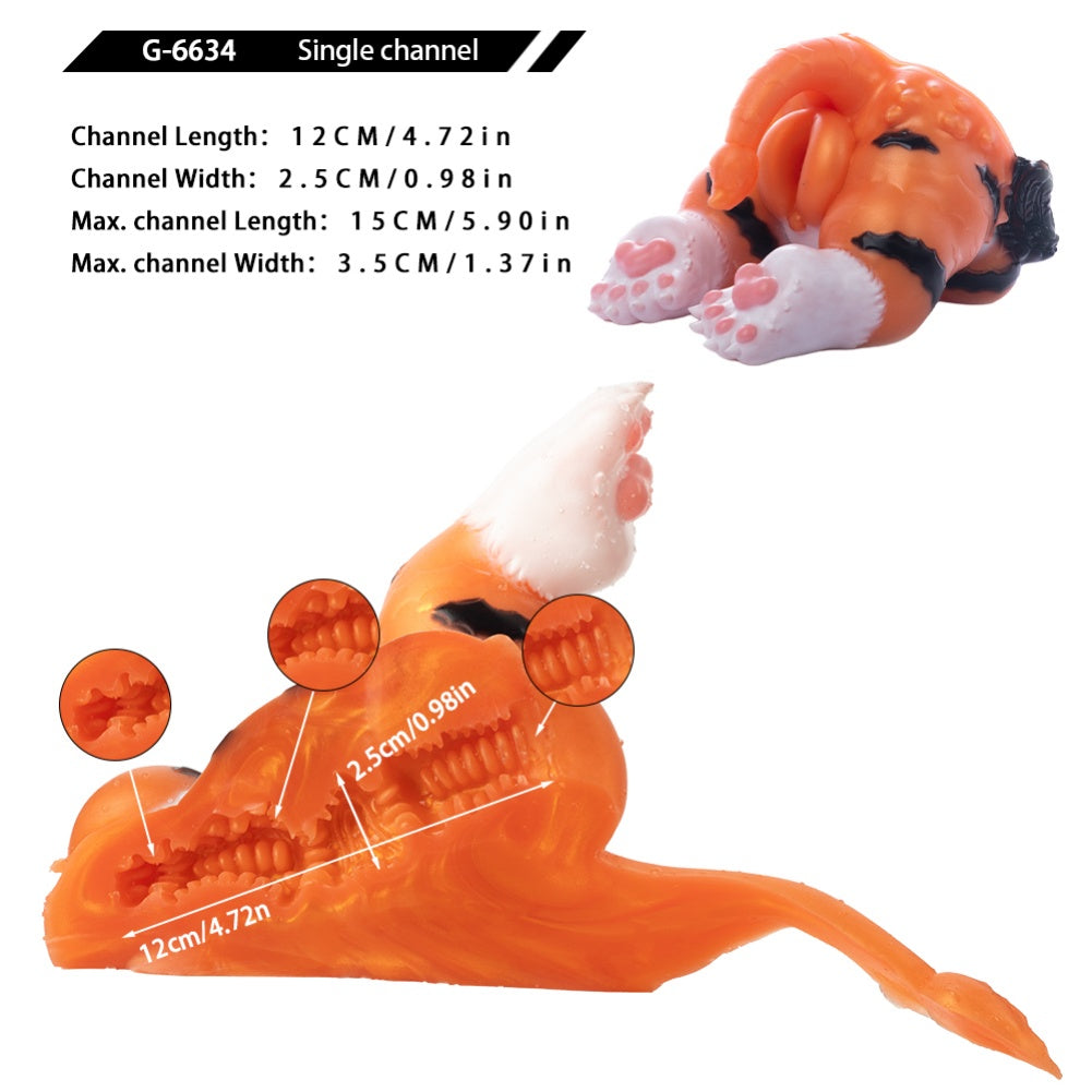 Fantasy Torso & Hip Silicone Sex Doll - King of Beasts Tiger Pocket Pussy Sex Toys for Men