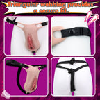 Silicone Fake Pussy Pants — Wearable Realistic Vagina Strap-On for Femboys & Crossdressers