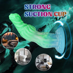 Glow-in-the-Dark Knot Dildo – Platinum Silicone Anal Beads Fantasy Fetish Toy | Domlust