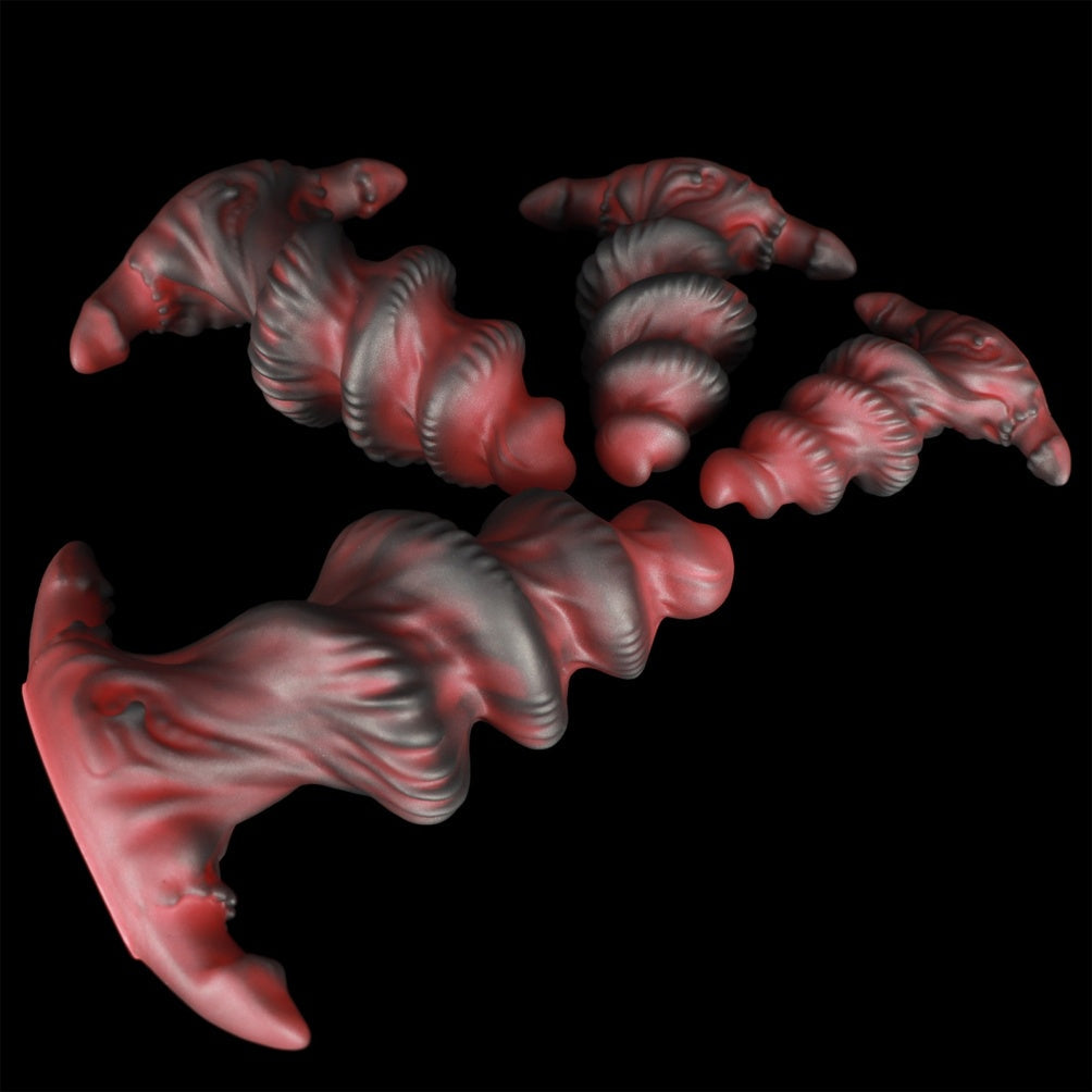 Fantasy Shark Egg Spiral Anal Dildo - Silicone Monster Sex Toy for G-Spot & A-Spot Expansion