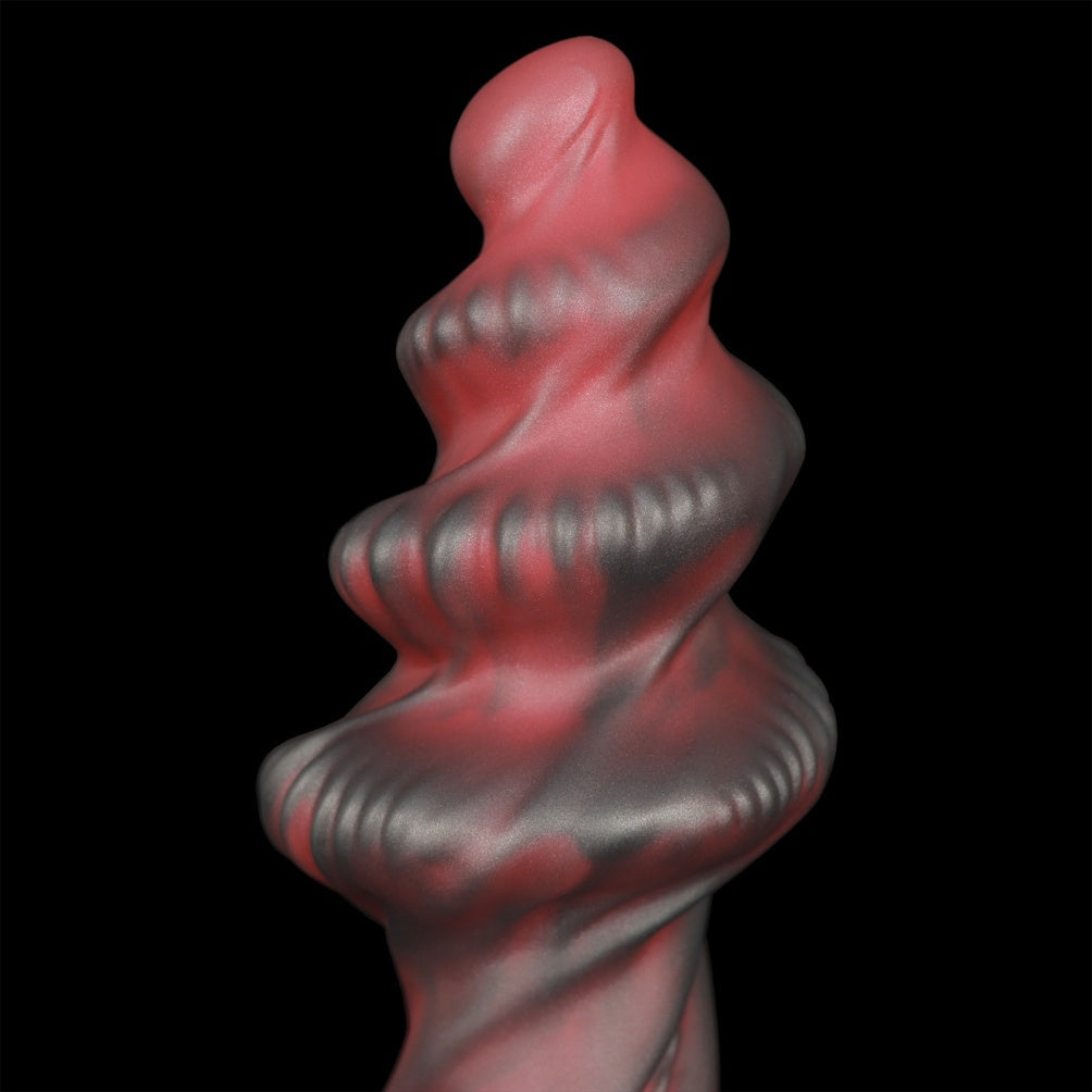 Fantasy Shark Egg Spiral Anal Dildo - Silicone Monster Sex Toy for G-Spot & A-Spot Expansion