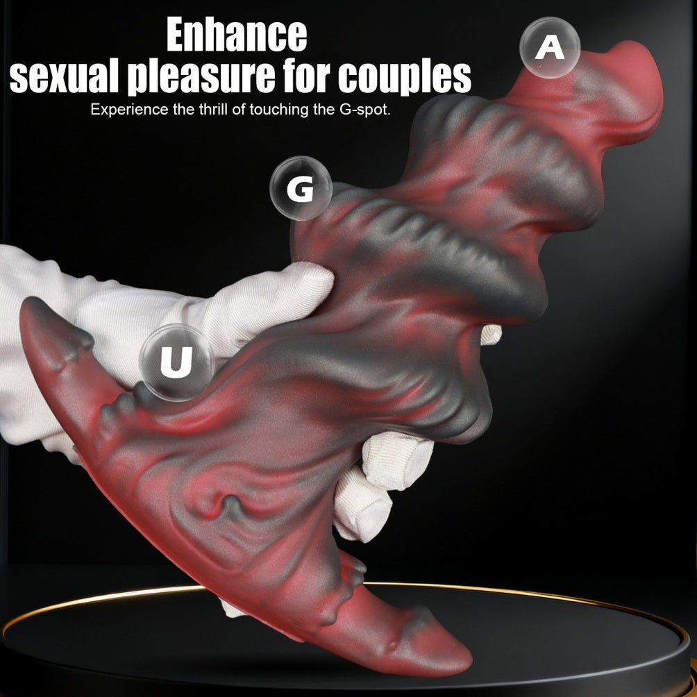 Fantasy Shark Egg Spiral Anal Dildo - Silicone Monster Sex Toy for G-Spot & A-Spot Expansion