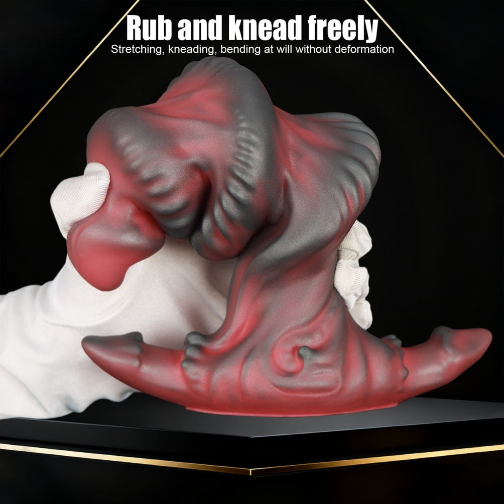 Fantasy Shark Egg Spiral Anal Dildo - Silicone Monster Sex Toy for G-Spot & A-Spot Expansion