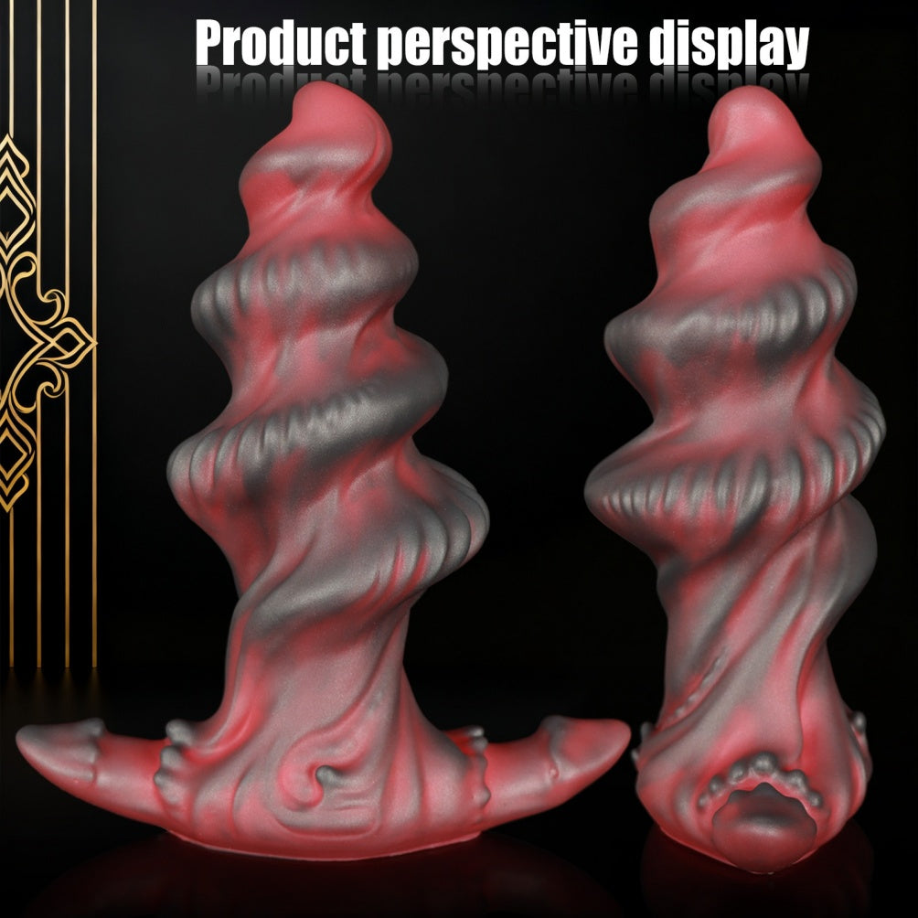 Fantasy Shark Egg Spiral Anal Dildo - Silicone Monster Sex Toy for G-Spot & A-Spot Expansion