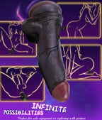 7.2" Realistic Dual-Layer Silicone Suction Cup Dildo - "Black Duke" Experience for Authentic Pleasure