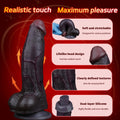 7.2" Realistic Dual-Layer Silicone Suction Cup Dildo - "Black Duke" Experience for Authentic Pleasure