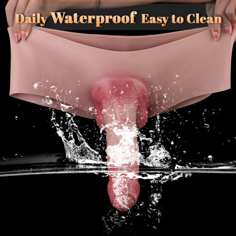 Wearable Silicone Cock Sleeve Extender Pant - 8 inch Penis Sheath Male Enlarger Underwear