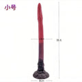 Domlust Dragon Tail Anal Dildo | Blood-Red Platinum Silicone Extra Long Butt Plug S & L