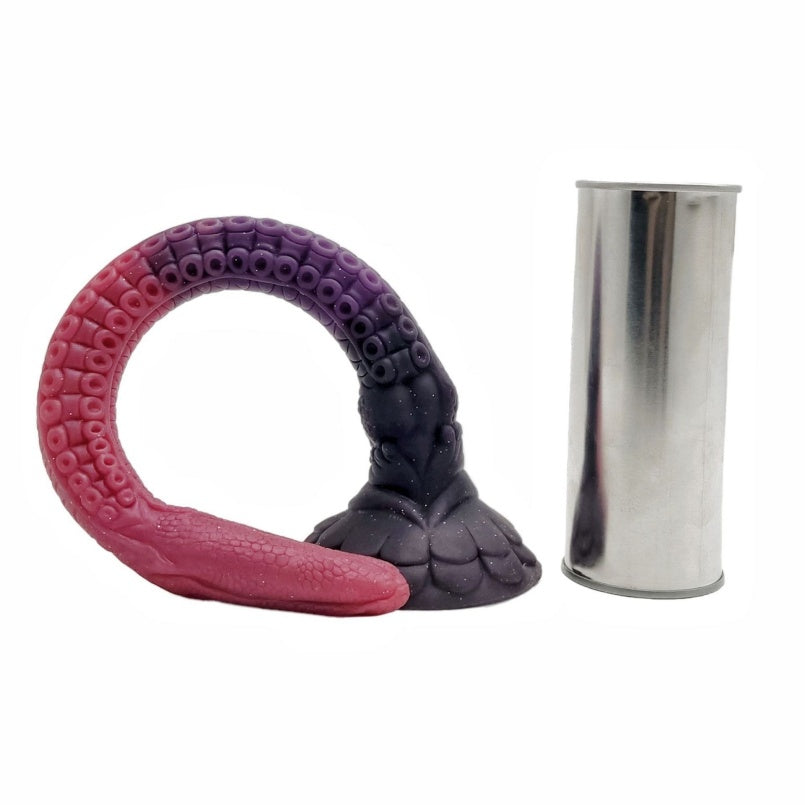 Domlust Dragon Tail Anal Dildo | Blood-Red Platinum Silicone Extra Long Butt Plug S & L