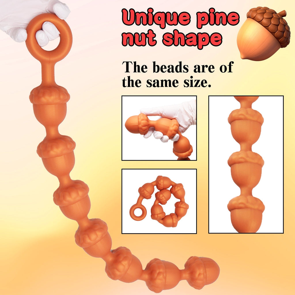 Halloween Pine Nut - Shaped Liquid Silicone Anal Beads - Tarisss Sex Toy Store