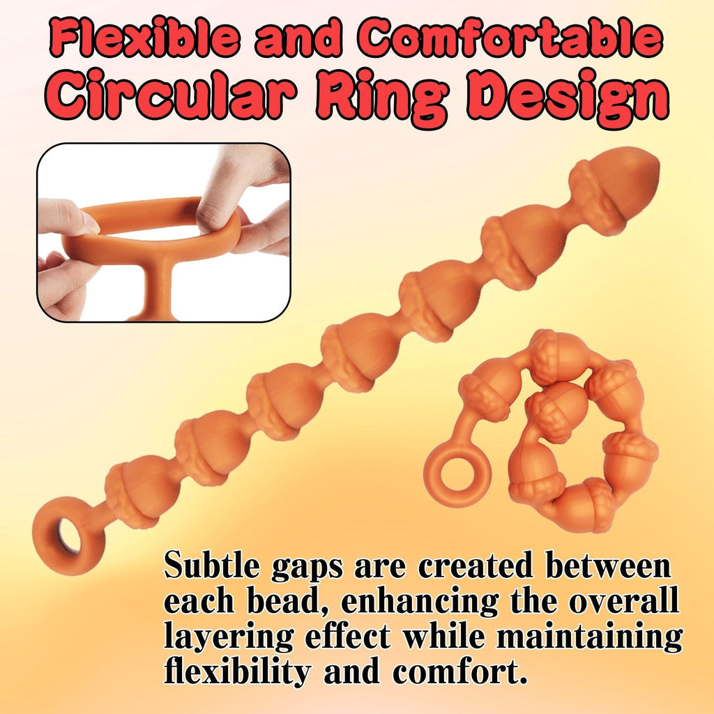Halloween Pine Nut - Shaped Liquid Silicone Anal Beads - Tarisss Sex Toy Store