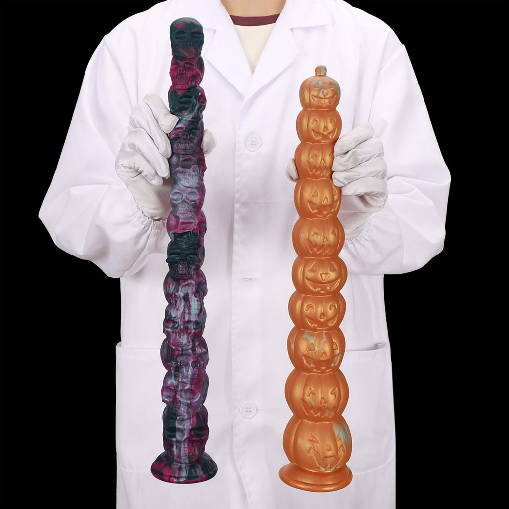 Halloween Pumpkin Bead Dildo & Crystal Textured Anal Stick - Tarisss Sex Toy Store