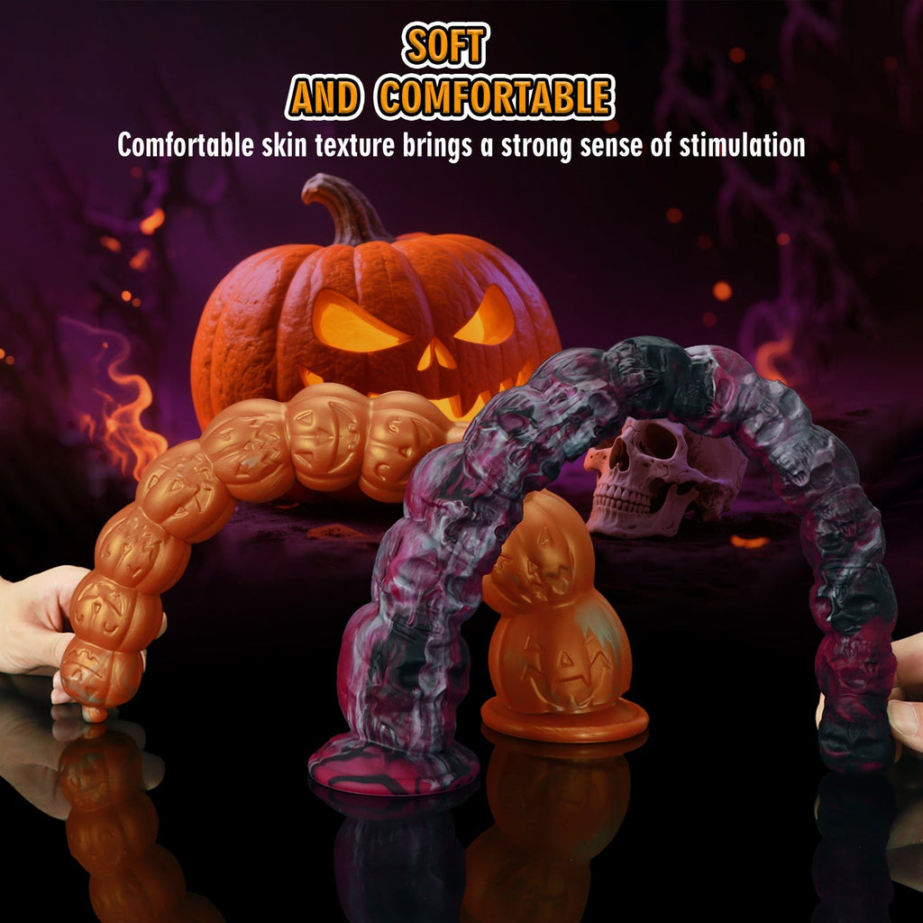 Halloween Pumpkin Bead Dildo & Crystal Textured Anal Stick - Tarisss Sex Toy Store