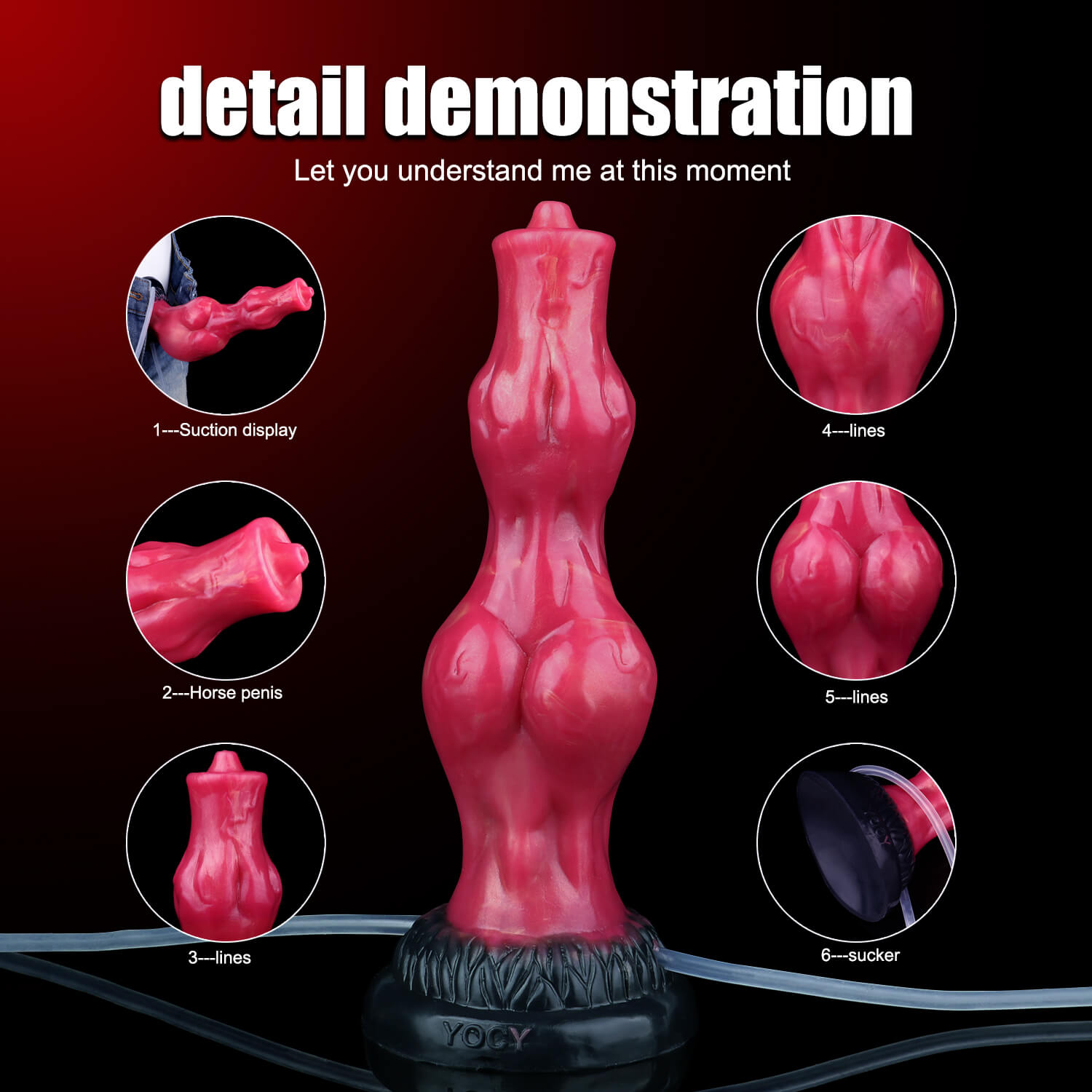 Hati 8 Inch Squirting Wolf Dildo with Inflatable Knot - Tarisss Sex Toy Store