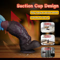 Black Duke – Dual-Layer Platinum Silicone Realistic Black Dildo with Movable Foreskin | Domlust