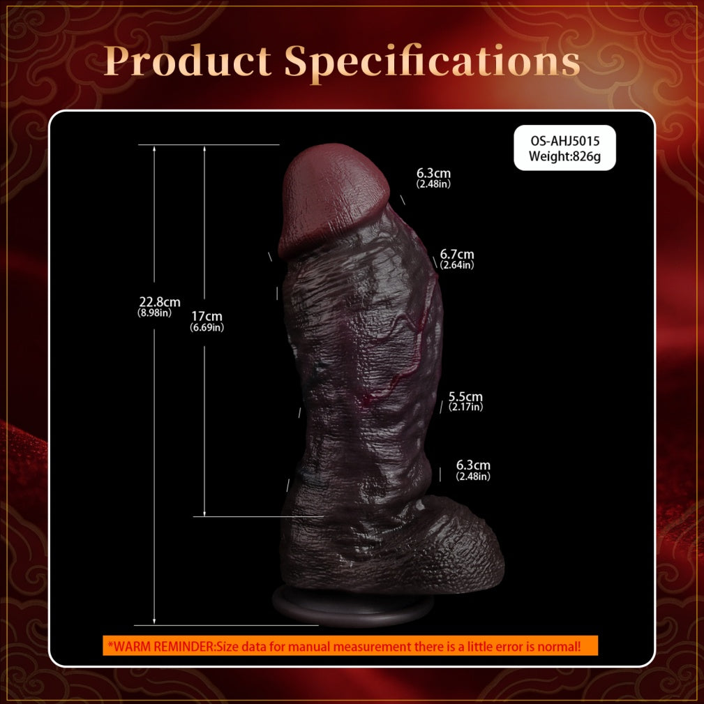Black Duke – Dual-Layer Platinum Silicone Realistic Black Dildo with Movable Foreskin | Domlust