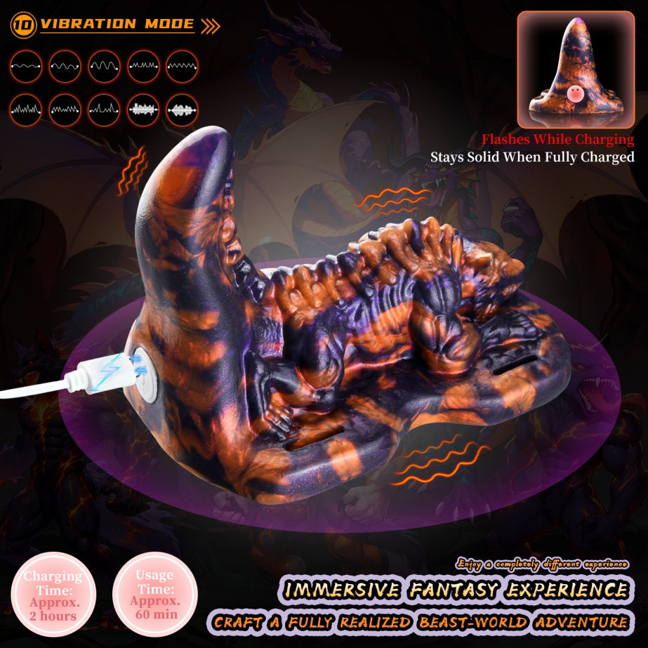 Blood Moon Demon Wolf Fantasy Beast Grinder | Platinum Silicone Grinding Sex Toy
